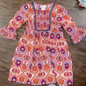 Sweet Heart Rose Orange and Pink Dress Size 5 Toddler Girl